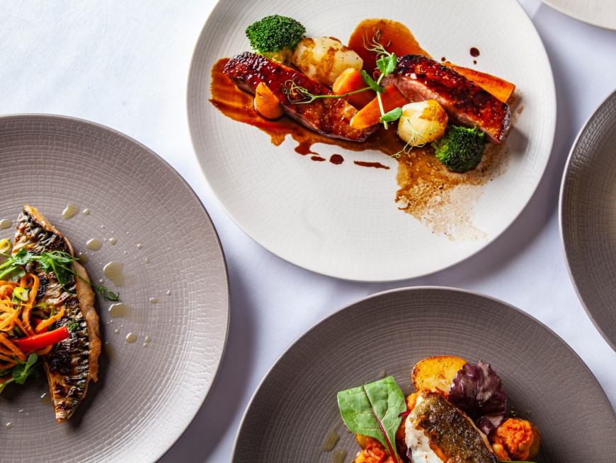 Plated food dishes